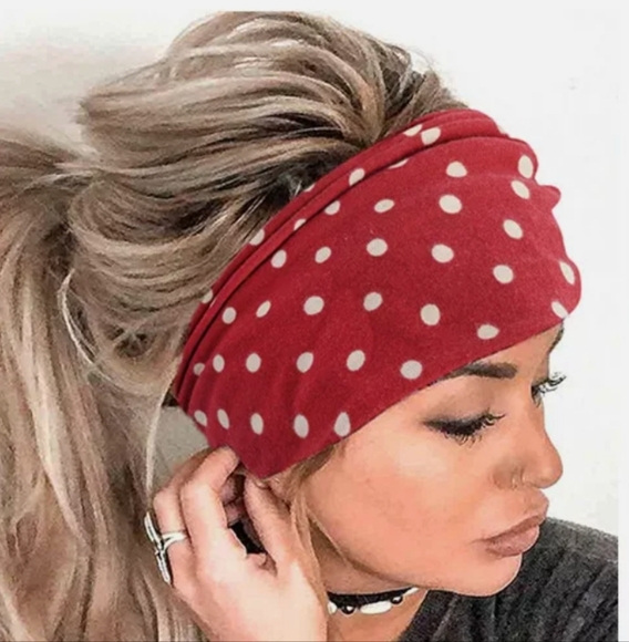 Dolls Kill Accessories - Polka Dot Headband - Red and White